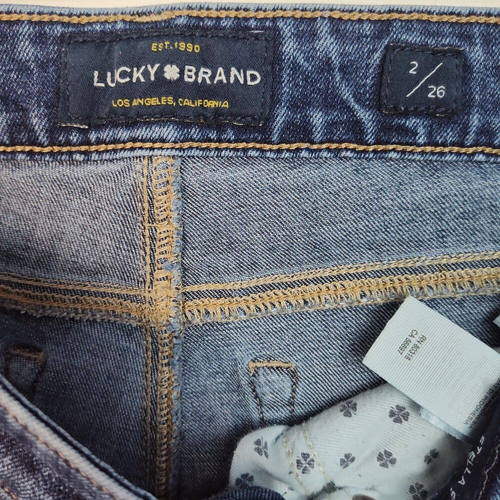 Lucky Brand Stella Skinny Cropped Women's Jeans, Size 2 / 26, Distressed, Blue - Picture 10 of 13